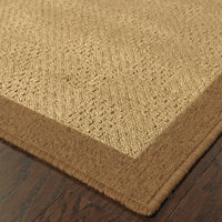 2’x4’ Beige and Brown Plain Indoor Outdoor Scatter Rug