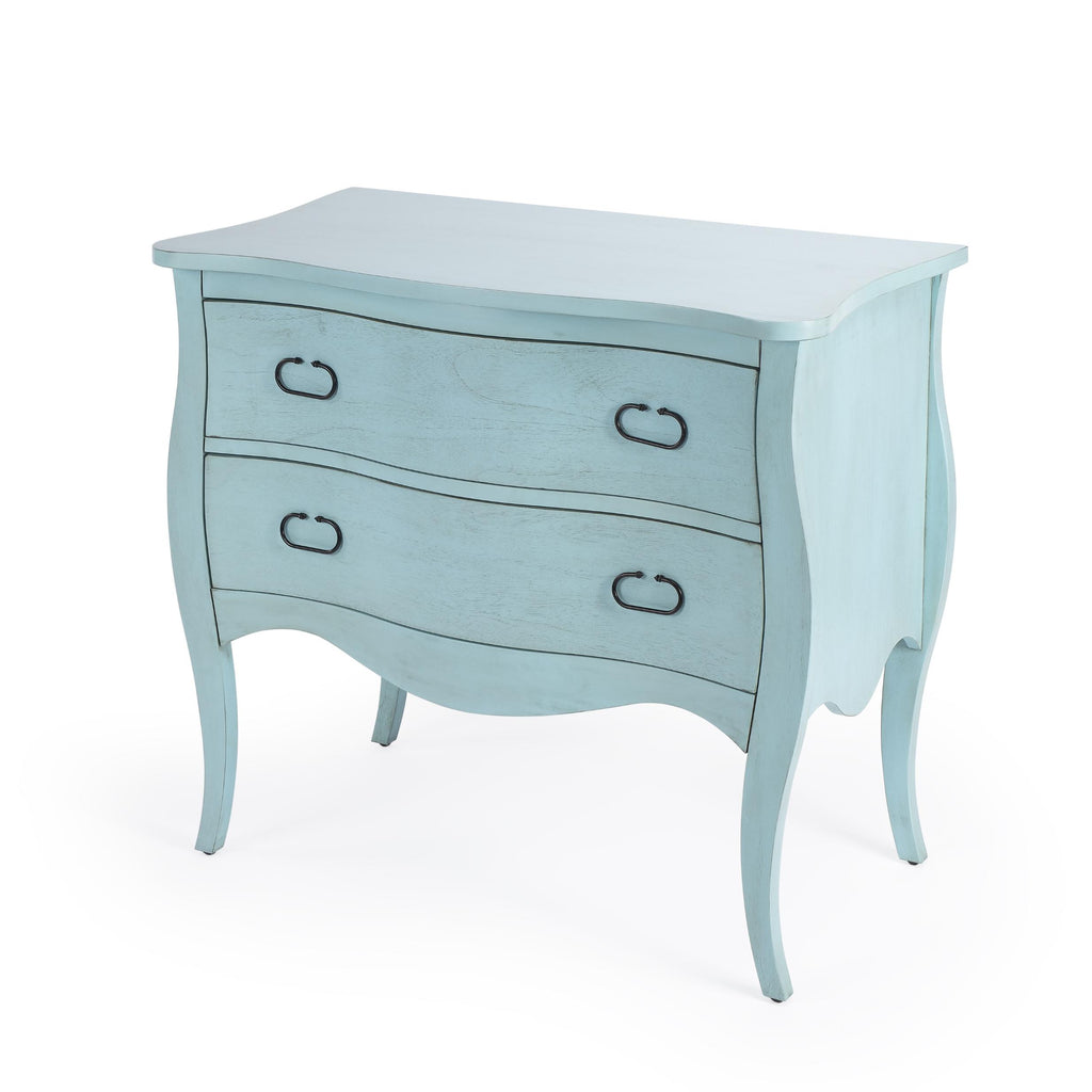 Distressed Blue 2 Drawer Bombay Chest