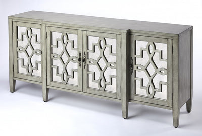 Giovanna Olive Gray Mirrored Sideboard