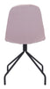 Set of 2 Wide Back Pink Velvet Dining or Side Chairs