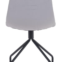 Set of 2 Wide Back Light Gray Velvet Dining or Side Chairs