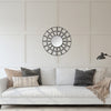 Metal Arch Design Round Wall Mirror