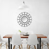 Metal Arch Design Round Wall Mirror