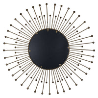 Gold Sunburst Round Wall Mirror