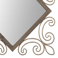 Traditional Diamond Wall Mirror with Metal Detailing