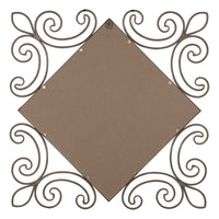 Traditional Diamond Wall Mirror with Metal Detailing