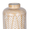 Tribal Pattern Metal Vase