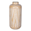 Tribal Pattern Jumbo Metal Decorative Vase