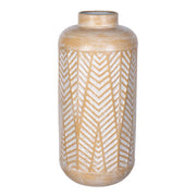 Tribal Pattern Jumbo Metal Decorative Vase