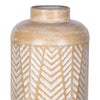 Tribal Pattern Jumbo Metal Decorative Vase