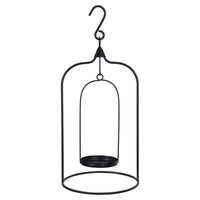 matte black metal hanging candle holder