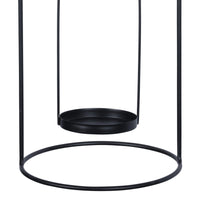 matte black metal hanging candle holder