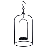 matte black metal hanging candle holder