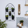 Metal and Wood Vertical Wall Candle Holder