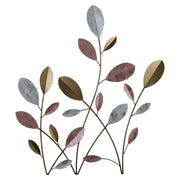 Muted Metal Botanical Stem Wall Décor