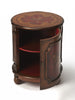 Red Hand Painted Drum Table