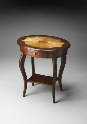 Jeanette Plantation Cherry Oval Accent Table