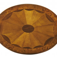 Jeanette Olive Ash Burl Oval Accent Table