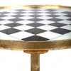Antique Gold Black and White Game Table