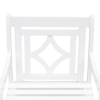 White Dining Armchair with Decorative Back