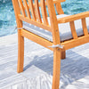 Light Wood Dining Armchair with Vertical Slats