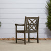 Distressed Patio Armchair with Decorative Back