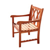 Brown Dining Armchair with Diagonal Back
