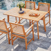 Light Wood Dining Table with Slatted Top
