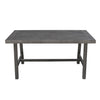 Dark Grey Dining Table with Leg Support