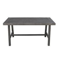 Dark Grey Dining Table with Leg Support