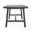 Dark Grey Dining Table with Leg Support