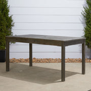 Distressed Grey Dining Table with Straight Legs