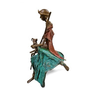Vintage Bronze Masai Woman Sculpture
