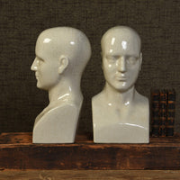 Off White Ceramic Bust Sculpture