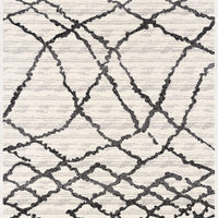 4’ x 6’ Gray and Black Modern Abstract Area Rug