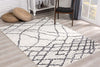 5’ x 8’ Gray and Black Modern Abstract Area Rug