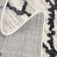 5’ x 8’ Gray and Black Modern Abstract Area Rug