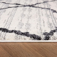 7’ x 9’ Gray and Black Modern Abstract Area Rug