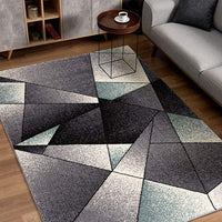 4’ x 6’ Gray and Blue Prism Pattern Area Rug