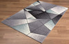 4’ x 6’ Gray and Blue Prism Pattern Area Rug