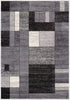 8’ x 11’ Gray Distressed Geometric Area Rug