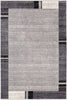 8’ x 11’ Gray Modern Bordered Area Rug