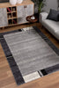 2’ x 4’ Gray Modern Bordered Area Rug