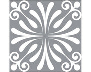 4" X 4" Gray and White Spire Peel and Stick Removable Tiles