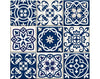 4" x 4" Midnight Blue and White Peel and Stick Removable Tiles