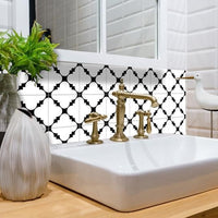 6" X 6" Black and White Tri Peel and Stick Tiles