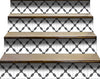 6" X 6" Dark Gray and White Tri Peel and Stick Tiles