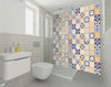 4" x 4" Yellow White and Blues Peel and Stick Removable Tiles
