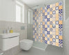 8" x 8" Yellow White and Blues Peel and Stick Removable Tiles