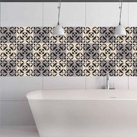 4" x 4" Light Grey and Cream Orchid Peel and Stick Removable Tiles